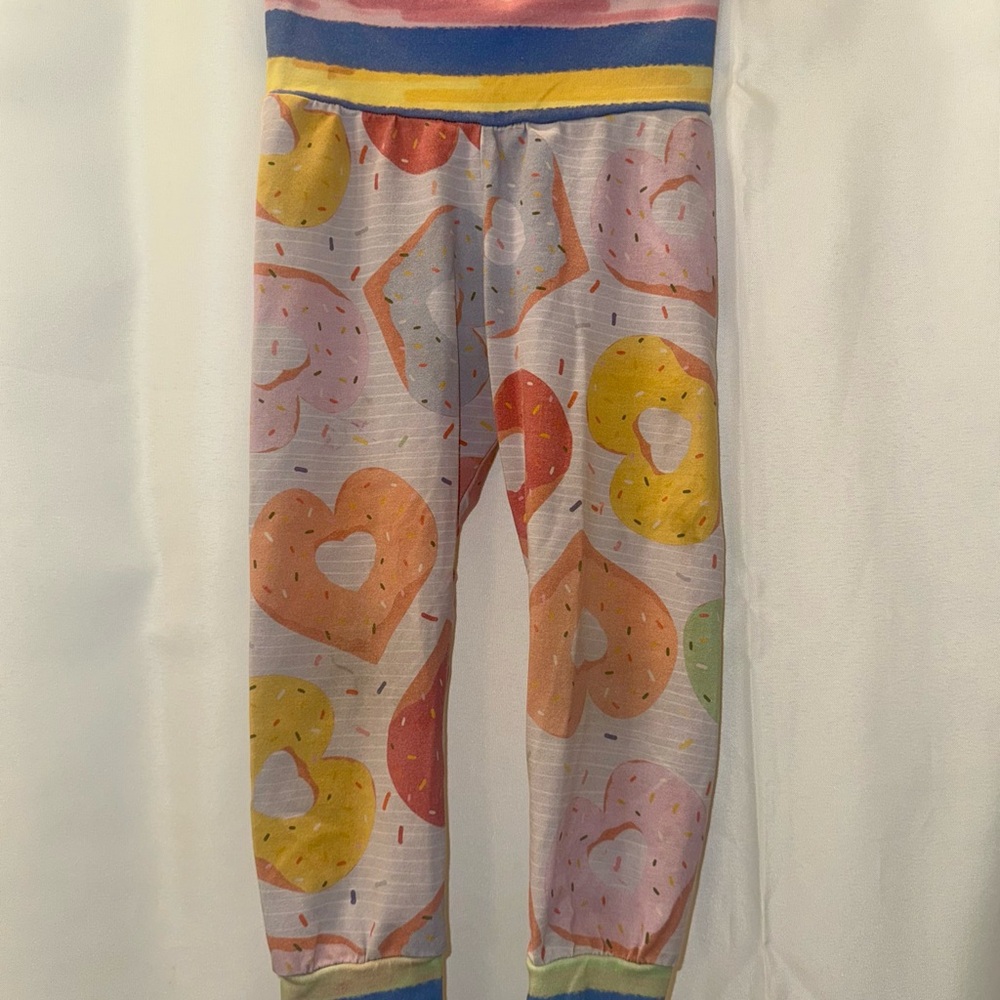 Handmade Colorful Donut Print Pants